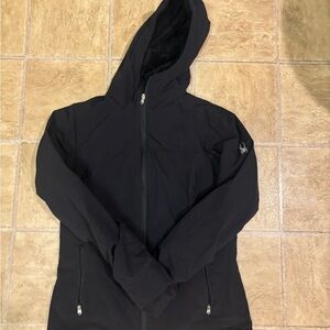 Spyder Women's Black Hooded Ski Jacket